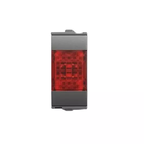 Goldmedal Nixon Indicator with LED Titanium Grey 1 Module Plastic for Commecial and Industrial Use, 101493