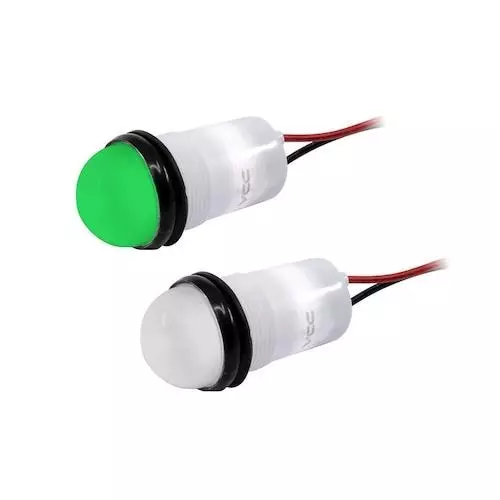VCC LED Panel Mount Indicator Green 28 V Vf - Forward Voltage 20 mA If - Forward Current, PML50SGFVW