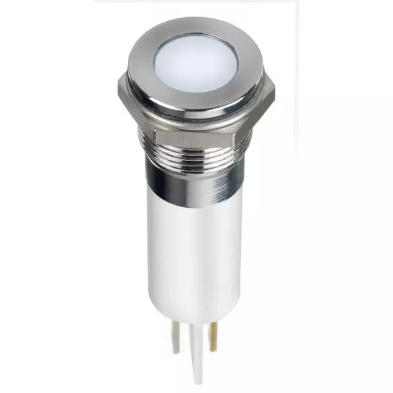 RS PRO LED Indicator Light 20 mA Rated Current White, 124-6425
