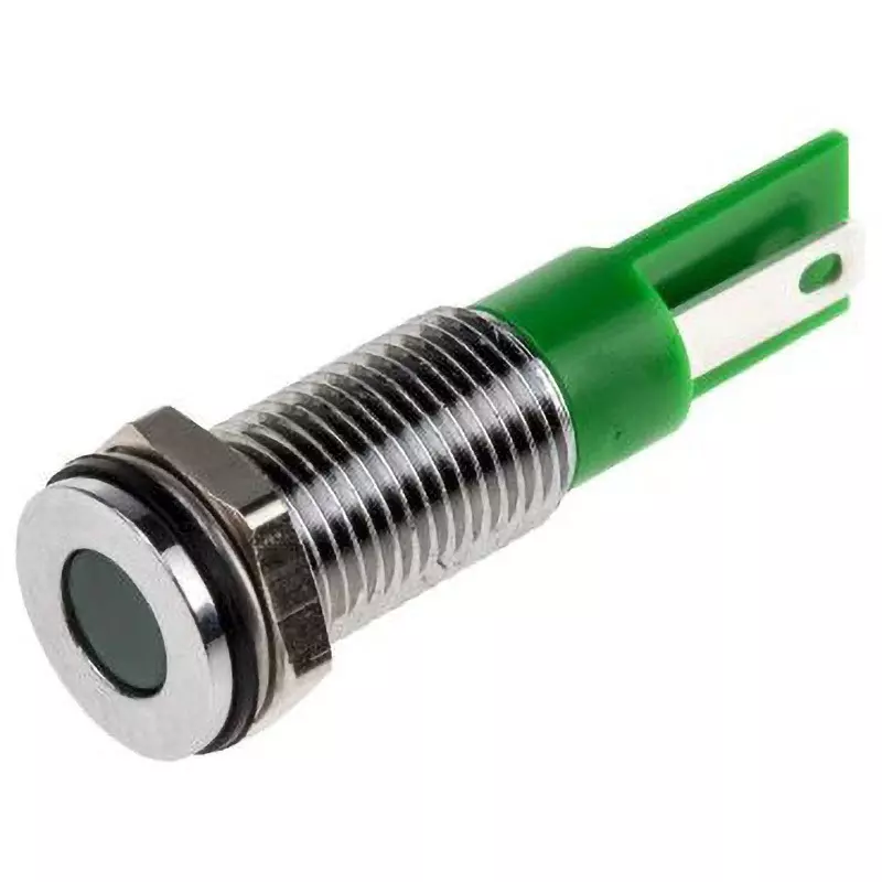 RS PRO LED Indicator Light 20 mA Rated Current Green, 913-2670