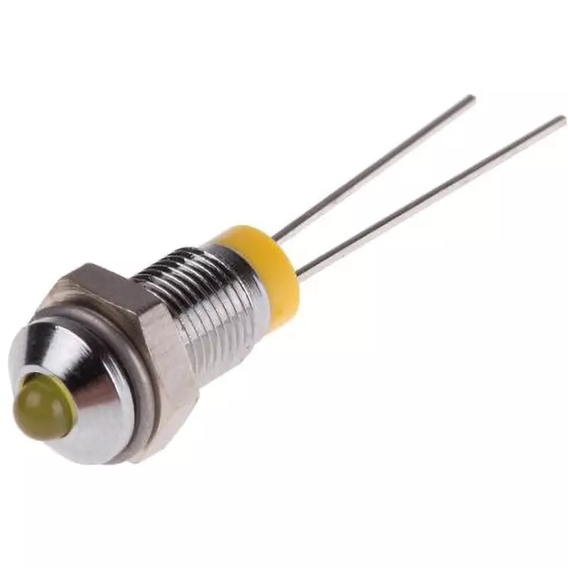 RS PRO LED Indicator Light 20 mA Rated Current Yellow, 208-605