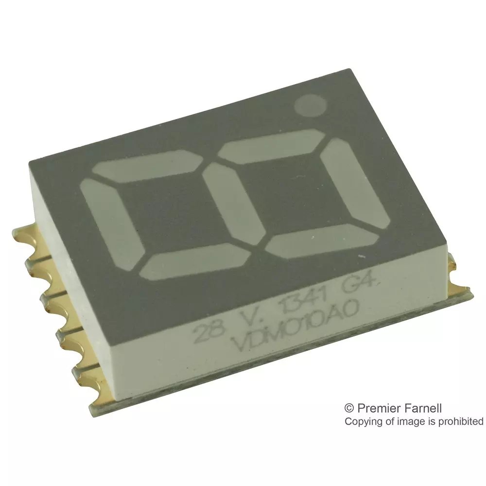 Vishay DISPLAY, SEVEN SEGMENT, 10MM, ORANGE, VDMO10A0