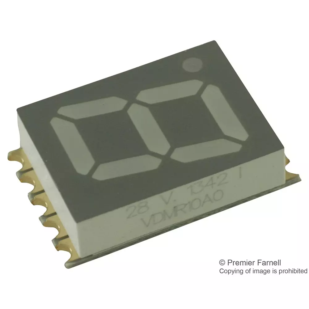Vishay DISPLAY, SEVEN SEGMENT, 10MM, RED, VDMR10A0