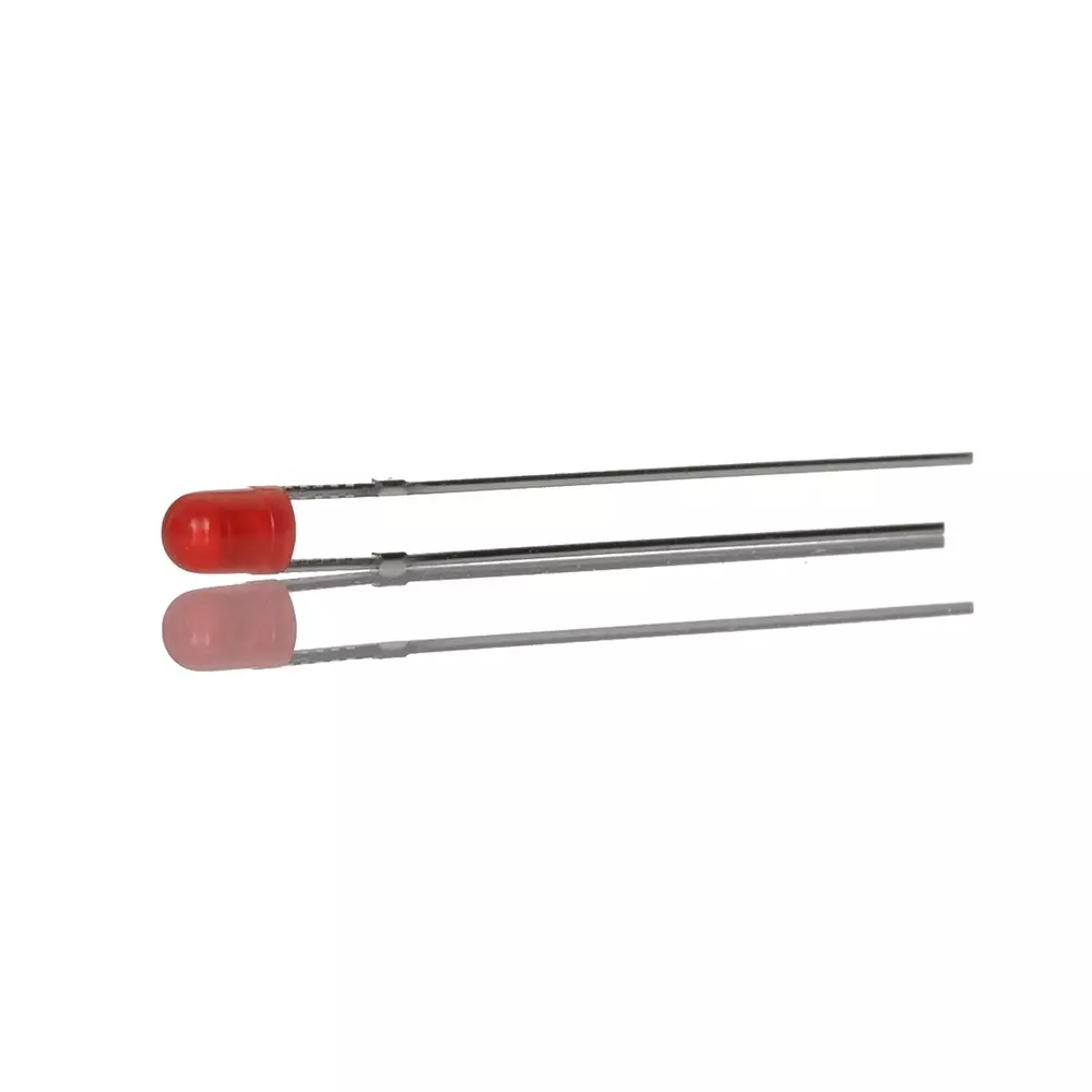 RS PRO LED 3x4.5 mm Red LED Red Lens 3 mm Through Hole Mount 25 mA 1.6 to 2.6 V 630 Nm, 2545705 (Pack of 100)