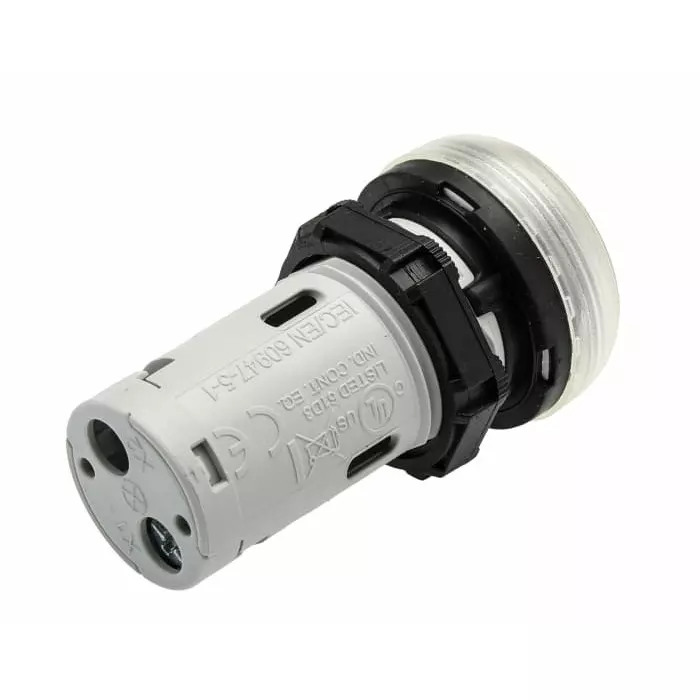 Lovato LPML, Panel Mount Clear LED Pilot Light, 22 mm Cutout, IP66, IP67, IP69K, Round, 48V, LPMLD7