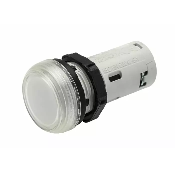 Lovato LPML, Panel Mount Clear LED Pilot Light, 22 mm Cutout, IP66, IP67, IP69K, Round, 48V, LPMLD7
