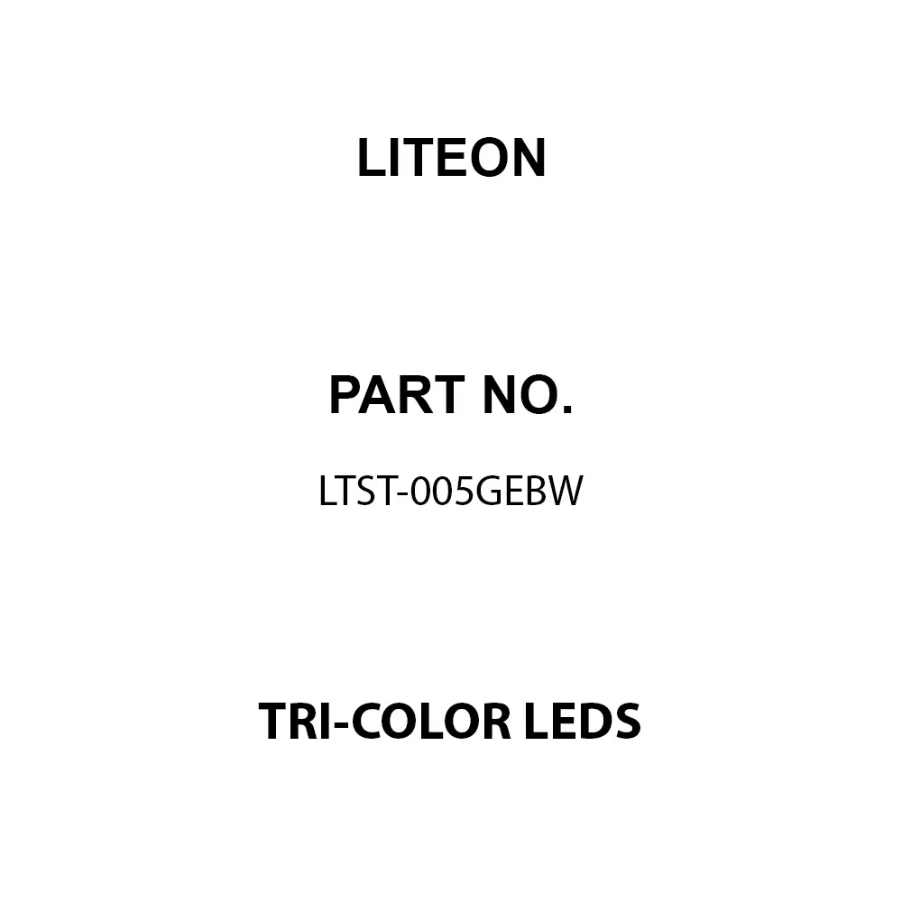 LITEON Tri-Color LEDs SMD/SMT RGB Rectangular Lens Shape, LTST-005GEBW