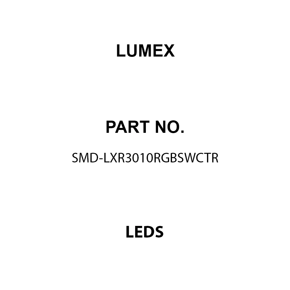 LUMEX LEDs SMD/SMT RGB Illumination Color, SMD-LXR3010RGBSWCTR