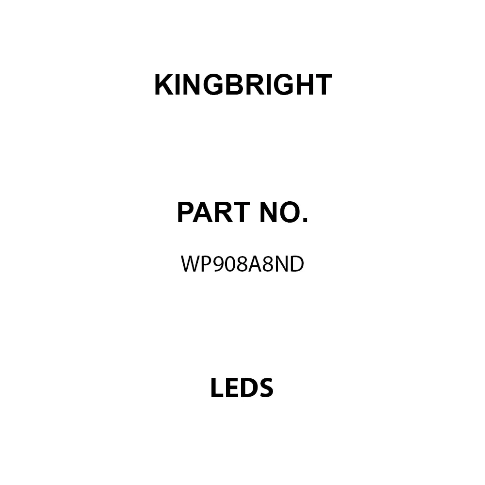 KINGBRIGHT LEDs Through Hole Orange Dome Lens Shape, WP908A8ND