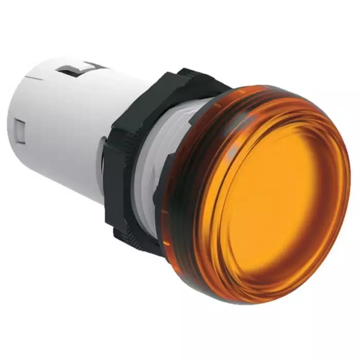 Lovato LPML, Panel Mount Orange LED Pilot Light, 22 mm Cutout, IP66, IP67, IP69K, Round, 24V, LPMLB1