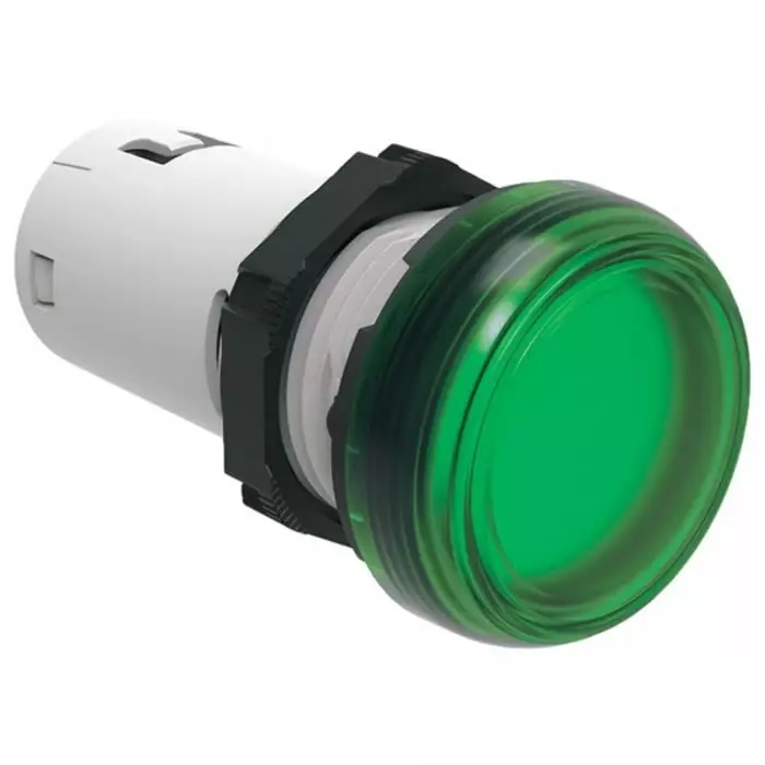 Lovato LPML, Panel Mount Green LED Pilot Light, 22 mm Cutout, IP66, IP67, IP69K, Round, 48V, LPMLD3