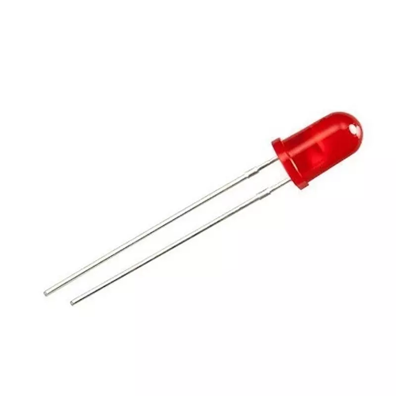 RS PRO LED 5x8.65 mm Red LED Red Lens 5 mm Through Hole Mount 25 mA 1.6 to 2.4 V 640 Nm, 2545716 (Pack of 1000)