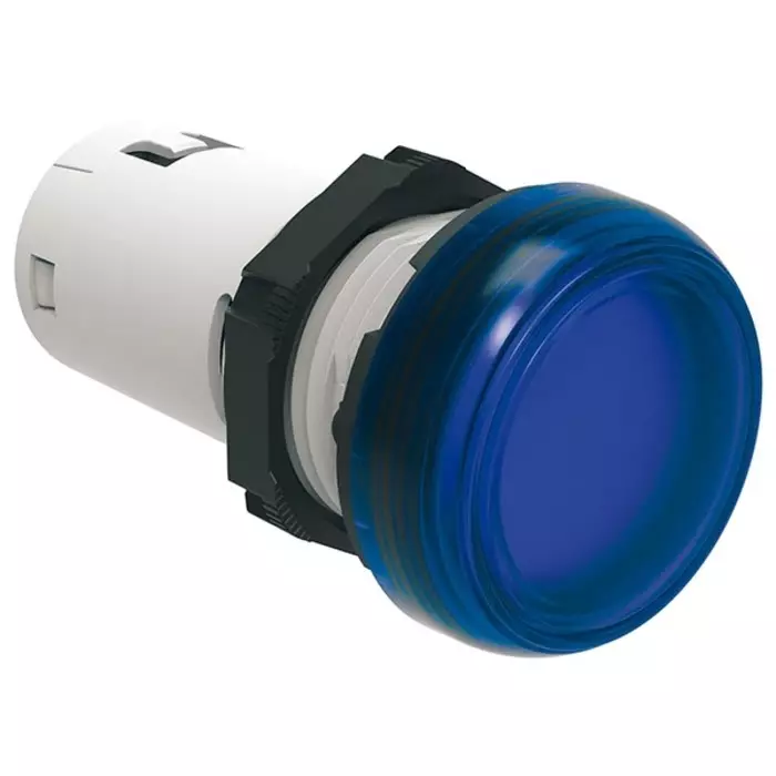 Lovato LPML, Panel Mount Blue LED Pilot Light, 22 mm Cutout, IP66, IP67, IP69K, Round, 380-415V, LPMLP6