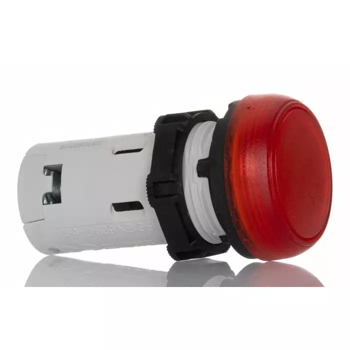 Lovato LPML, Panel Mount Red LED Pilot Light, 22 mm Cutout, IP66, IP67, IP69K, Round, 24V, LPMLB4