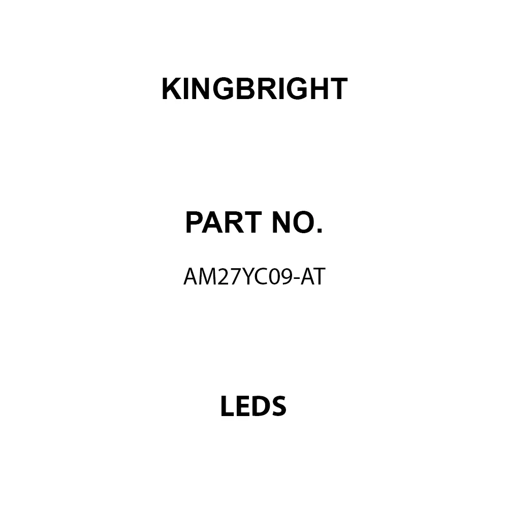 KINGBRIGHT LEDs SMD/SMT Yellow Dome Lens Shape, AM27YC09-AT