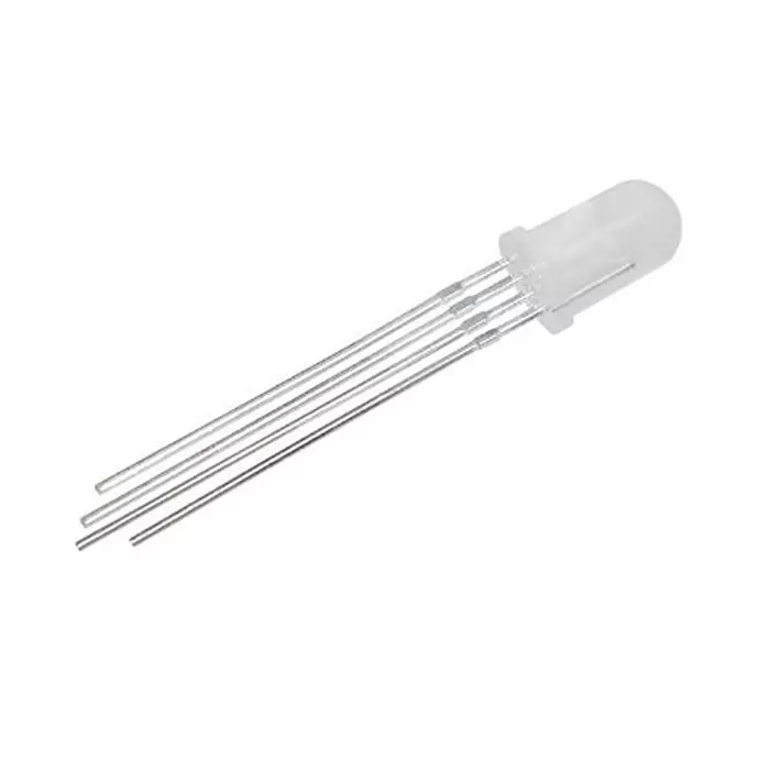 RS PRO LED 5 x 8.65 mm RGB LED White Lens 5 mm Through Hole Mount 25 mA 1.6 to 3.6 V 624/525/470 Nm, 2545726 (Pack of 1000)