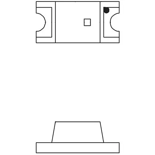 VCC LEDs SMD/SMT Green Rectangular Lens Shape, 7017X15