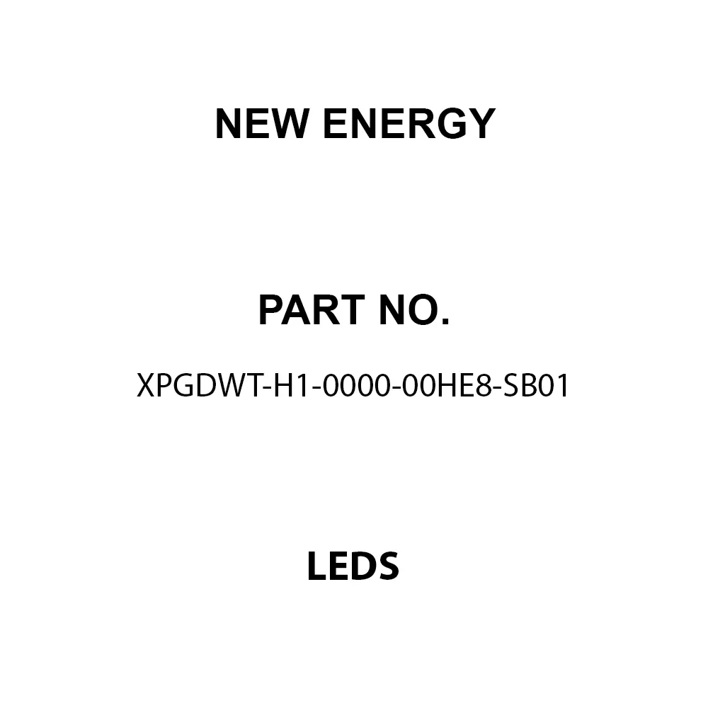 New Energy LEDs Screw Warm White Dome Lens Shape, XPGDWT-H1-0000-00HE8-SB01