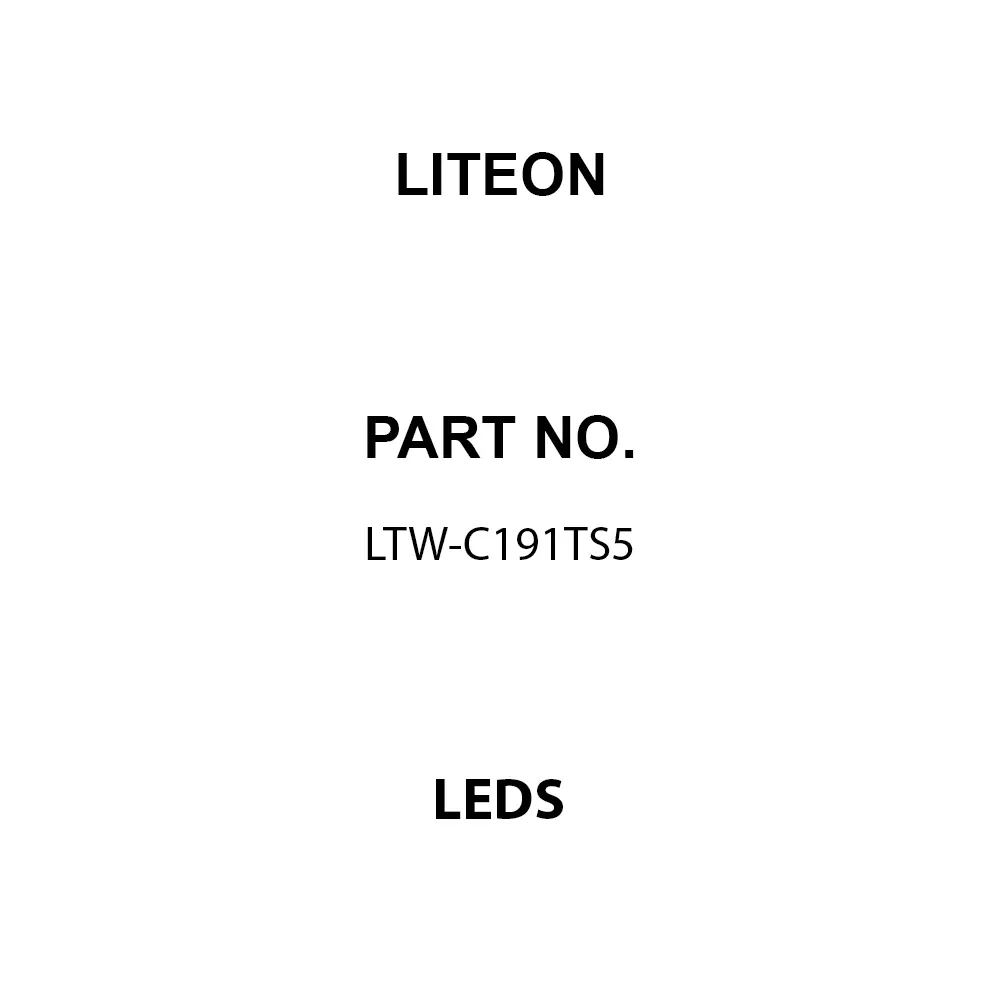 LITEON LEDs SMD/SMT White Rectangular Lens Shape, LTW-C191TS5
