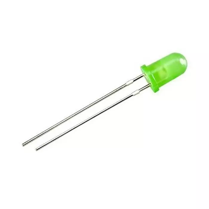 RS PRO LED 5 x 8.7 mm Yellow-Green LED Green Lens 5 mm Through Hole Mount 25 mA 1.6 to 2.4 V 571 Nm, 2545715 (Pack of 5)