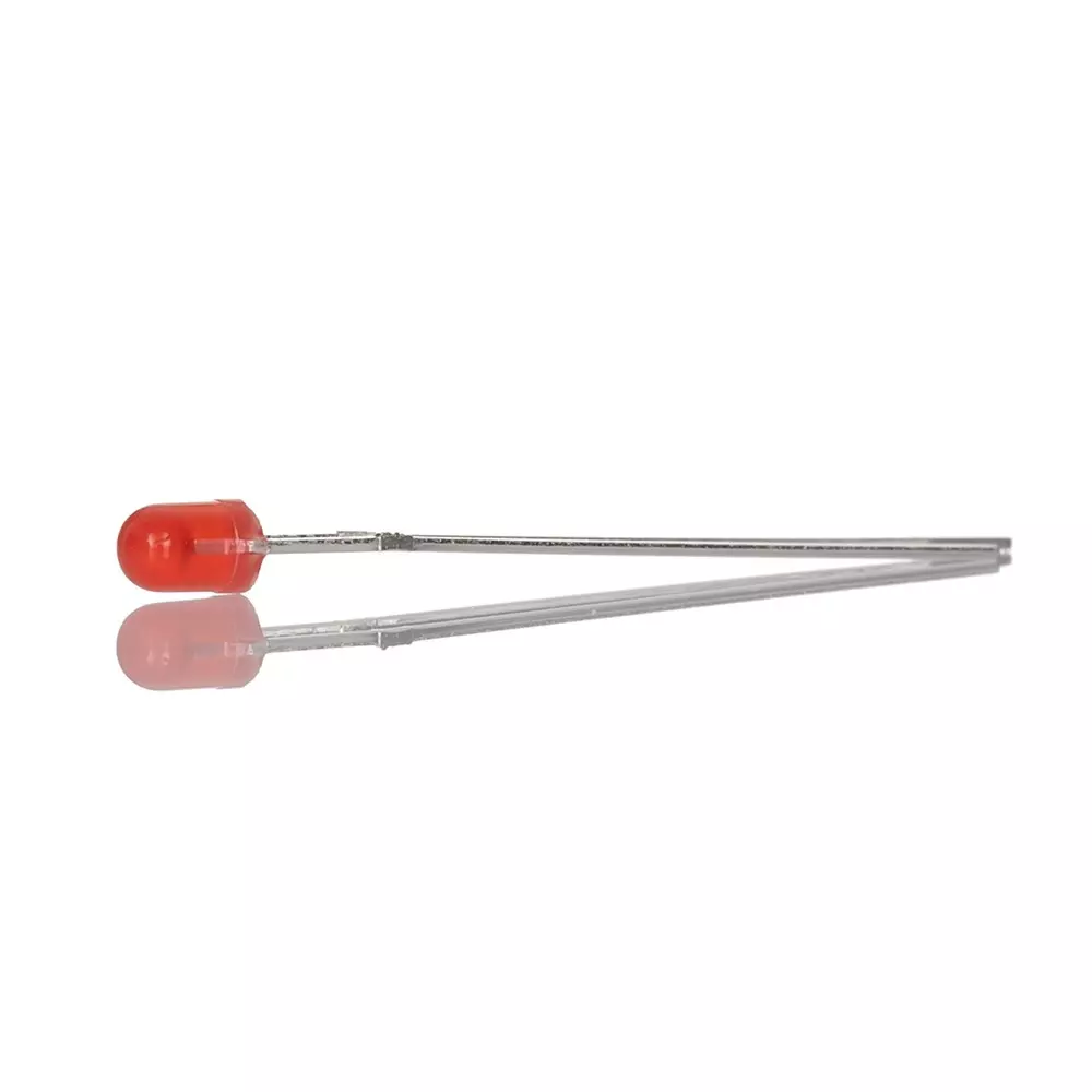 RS PRO LED 3x4.5 mm Red LED Red Lens 3 mm Through Hole Mount 25 mA 1.6 to 2.4 V 640 Nm, 2545701 (Pack of 10)
