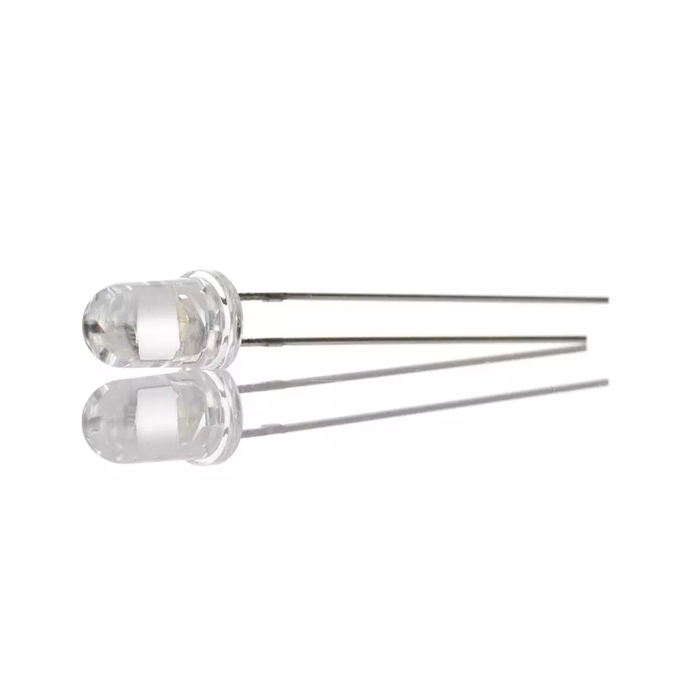 RS PRO LED 3 x 4.5 mm Red LED Water Clear Lens 3 mm Through Hole Mount 25 mA 1.6 to 2.4 V 640 Nm, 2545699 (Pack of 25)