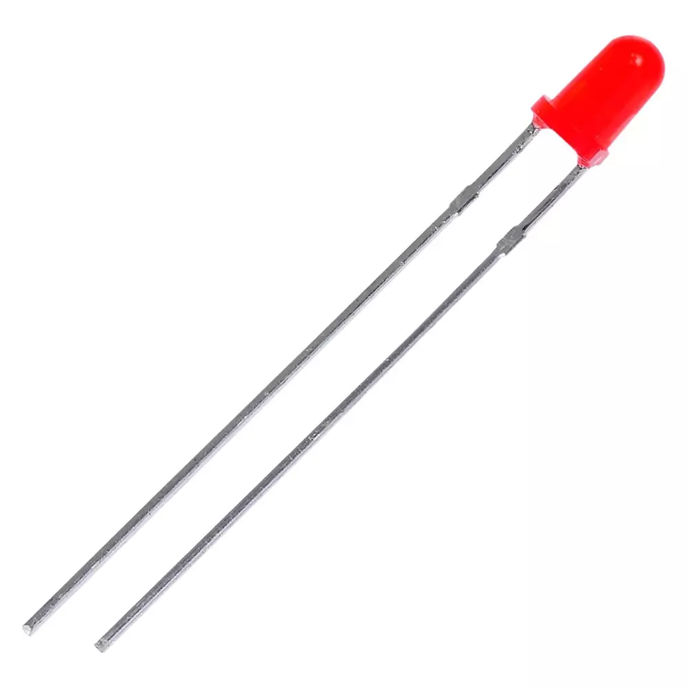 MULTICOMP PRO Standard Single Color LED 500 mcd Luminous Intensity 30° Viewing Angle, L-03R2B141D11-01-T-A (Pack of 5)