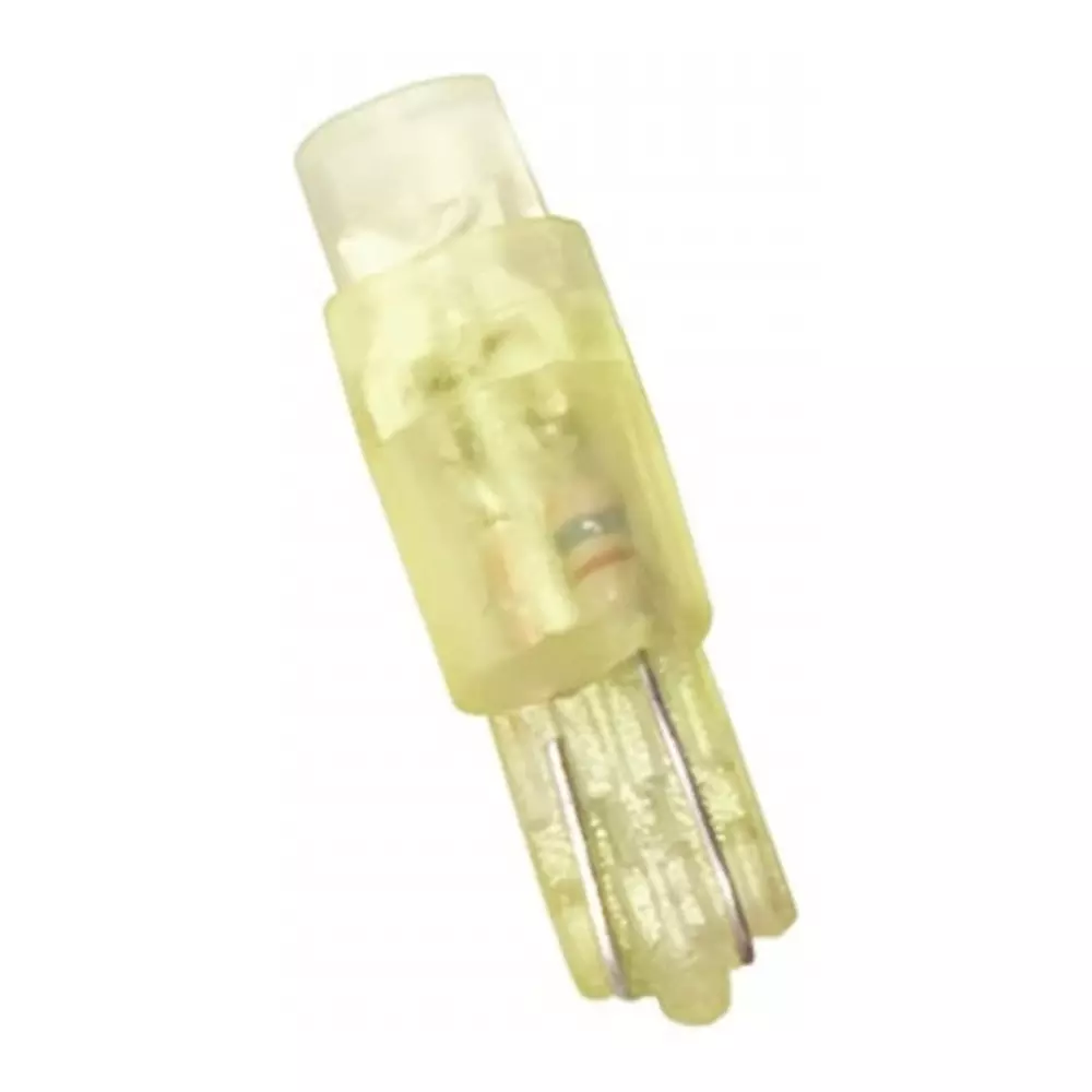 JKL Components Yellow LED Indicator Lamp, 24V, Wedge Base, 4.5 mm Diameter, LE-0509-01Y