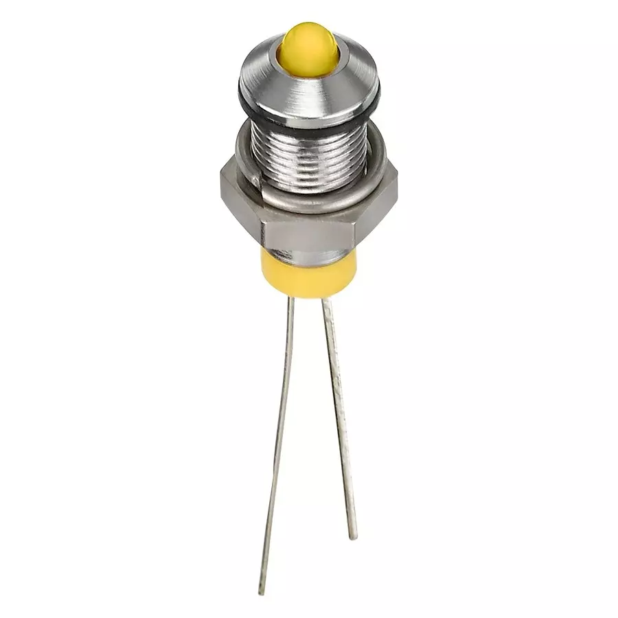 APEM LED INDICATOR, PANEL, 6MM, YELLOW, 2VDC, Q6P6CXXY02E