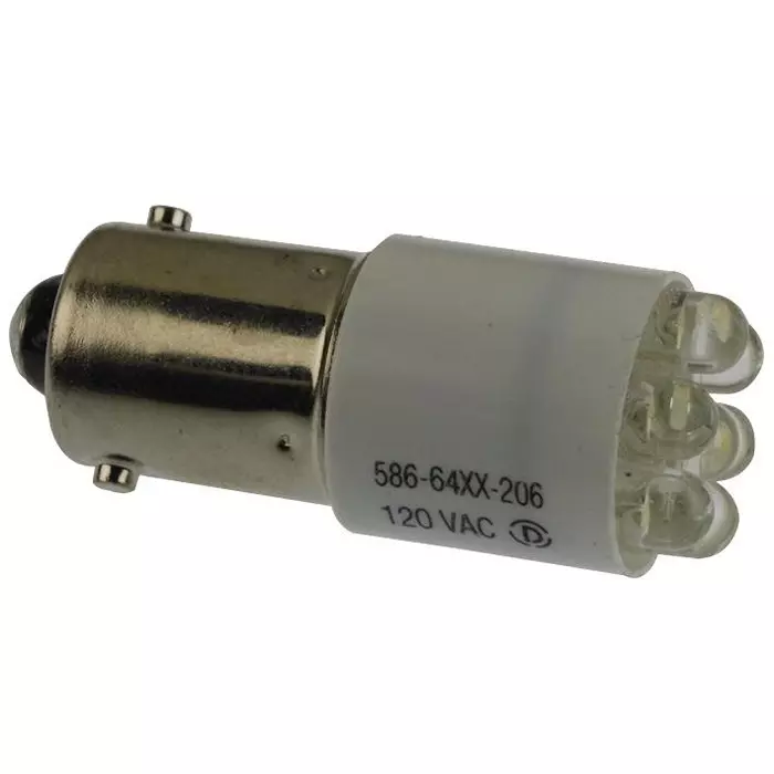 DIALIGHT LED BULB, MINI BAYONET/BA9S, WHITE, 586-6406-206F