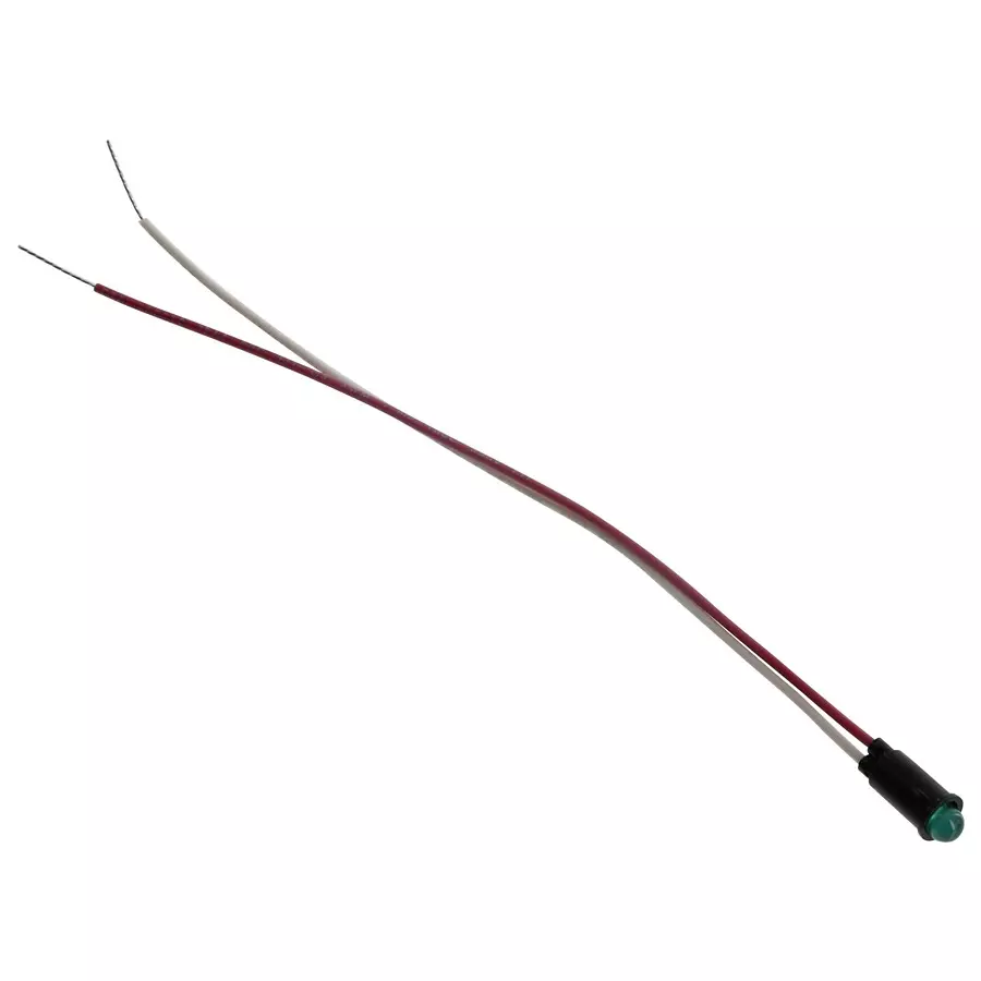 VCC PANEL MOUNT INDICATOR, LED, 6.35MM, GREEN, 5V, 5102H5-5V