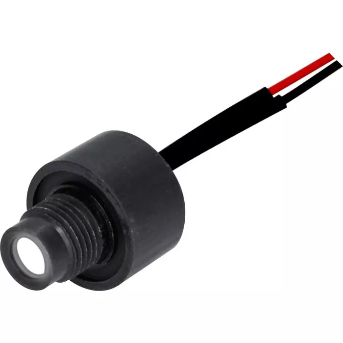 Oxley STR501 Series White Indicator, 230V dc, 8 mm Mounting Hole Size, Lead Wires Termination, IP68, STR/501/LH8/230/FL30/WE
