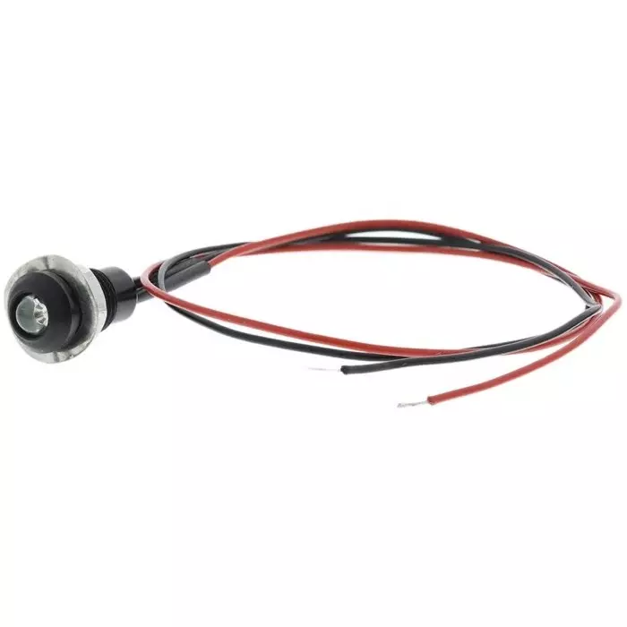 Oxley Blue Panel Mount Indicator, 8 mm Mounting Hole Size, Lead Wires Termination, IP67, OXL/CLH/80/P/12AC/FL30/Blue