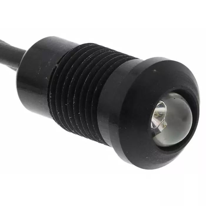 Oxley Blue Panel Mount Indicator, 8 mm Mounting Hole Size, Lead Wires Termination, IP67, OXL/CLH/80/P/12AC/FL30/Blue