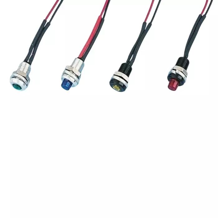 Oxley White Panel Mount Indicator, 12V ac, 6.4 mm Mounting Hole Size, Lead Wires Termination, IP66, OXL/CLH/63/12AC/FL30/WE