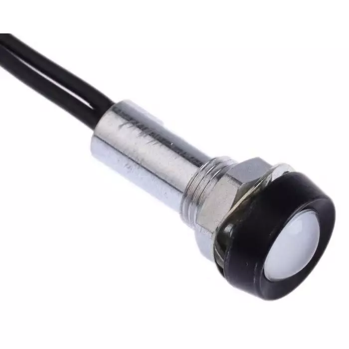 Oxley Red Panel Mount Indicator, 1.9V dc, 8 mm Mounting Hole Size, Lead Wires Termination, IP68, STR/LH/8/FL30/AlGaAs