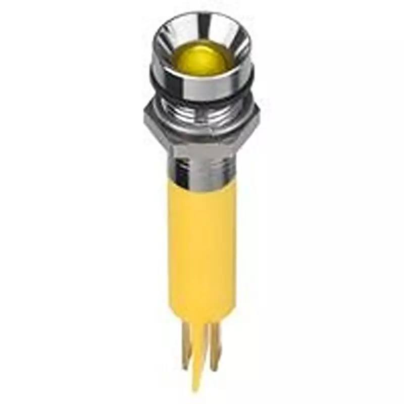 APEM Led Indicator, Panel, 8Mm, Yellow, 12Vdc, Q8R1Cxxy12E