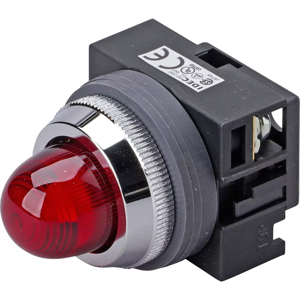 IDEC Tws Series Pilot Light Φ25 (Round Dome Led) M3.5 screw terminal Red, APS122DNR