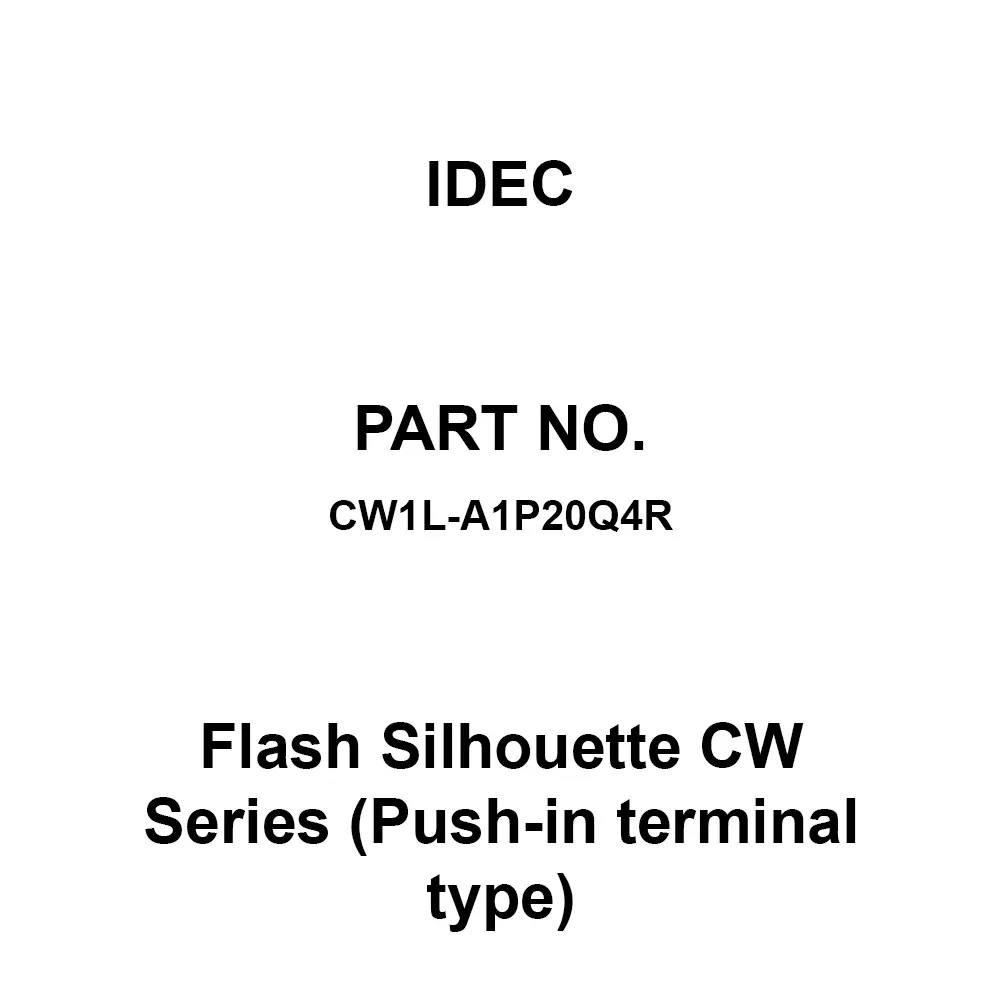 IDEC Flash Silhouette CW Series (Push-in terminal type) 2A Push-In Terminal 300 V, CW1L-A1P20Q4R