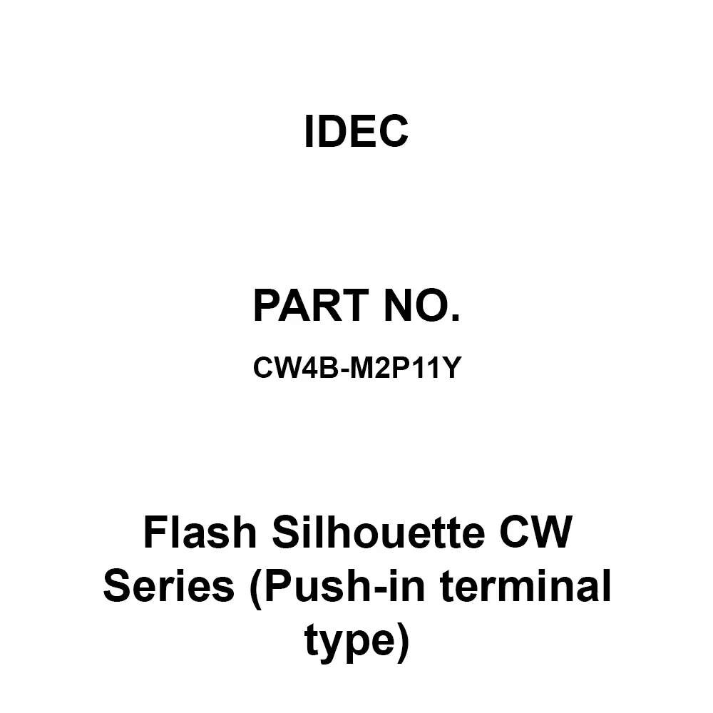 IDEC Flash Silhouette CW Series (Push-in terminal type) 1A1B Push-In Terminal 300 V, CW4B-M2P11Y
