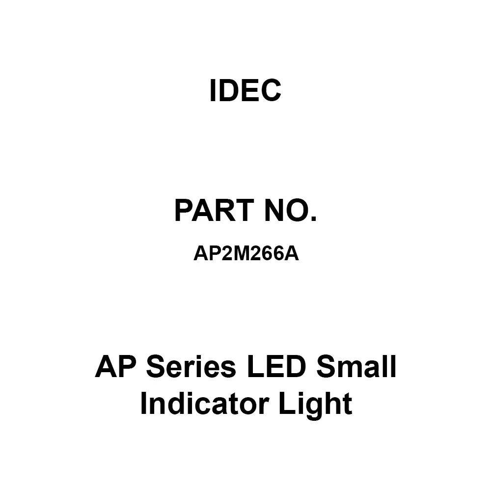 IDEC AP Series LED Small Indicator Light Ap2M Round Shape Amber, AP2M266A (Pack of 50 Pcs)
