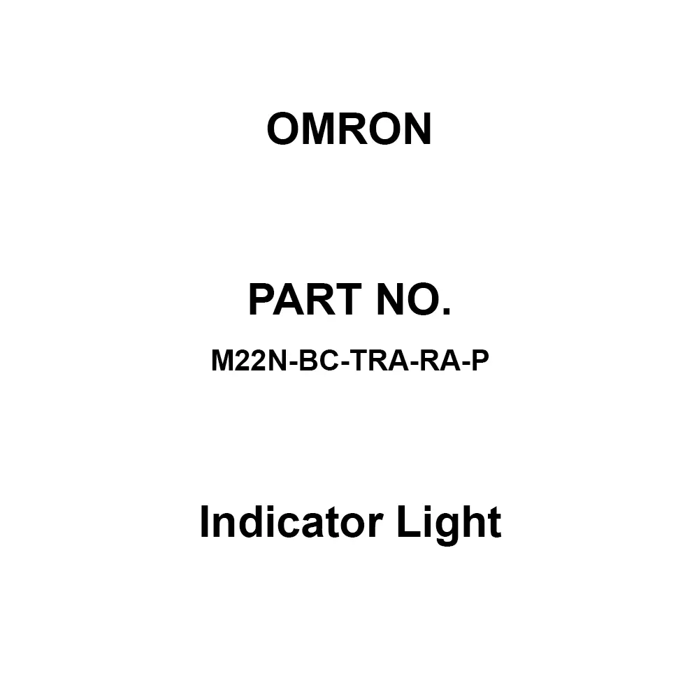 Omron Indicator Light AC/DC 6 V Red, M22N-BC-TRA-RA-P