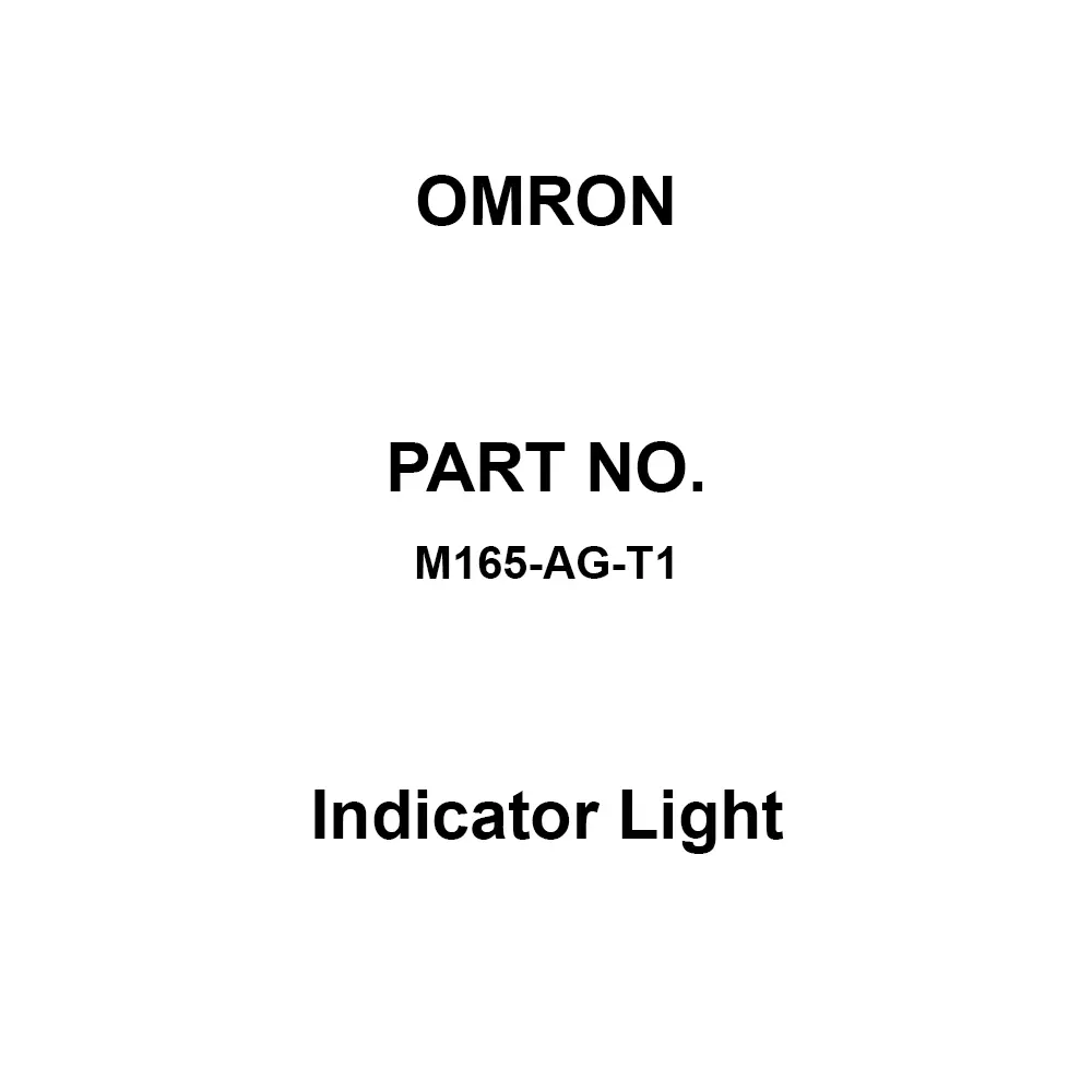 Omron Indicator Light AC/DC 110 V Rated Voltage, M165-AG-T1