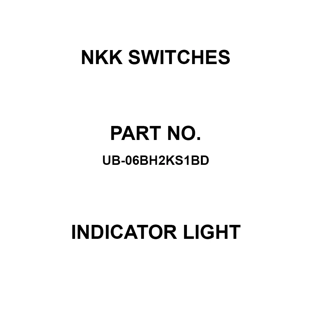 NKK SWITCHES Indicator Light Solder Terminal blue/orange, UB-06BH2KS1BD
