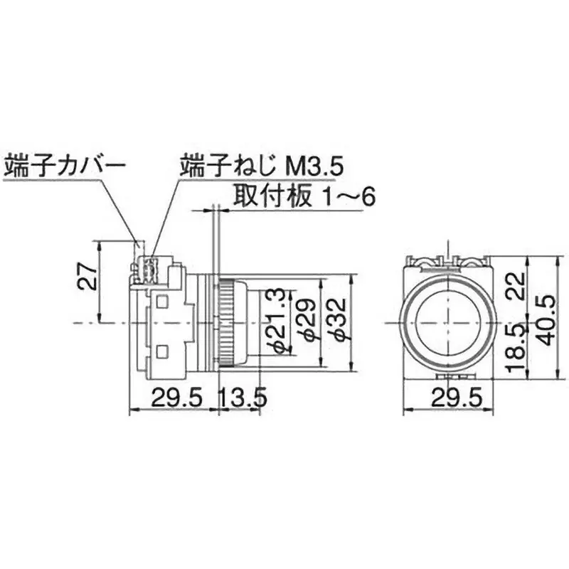MARUYASU DENGYO Pilot Light AC/DC 24 V Rated Voltage Round Yellow, A25ILAF24Y