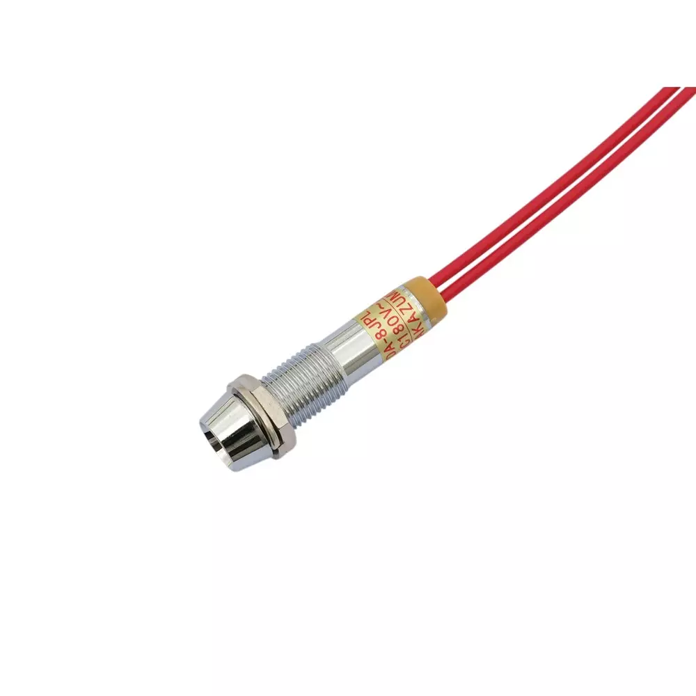 SAKAZUME ELECTRIC LED Indicator Light AC/DC200 V Rated Voltage 1.0 to 2.5 mA Rated Current, DA-8JPL-AC/DC200V-R
