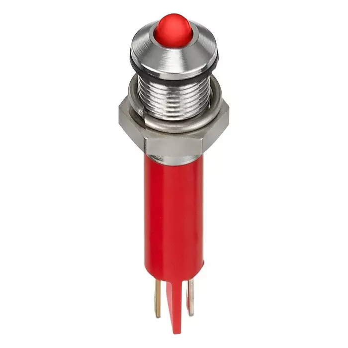APEM LED INDICATOR, PANEL, 6MM, RED, 24VDC, Q6P1CXXR24E