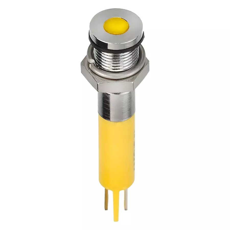 APEM LED INDICATOR, PANEL, 6MM, YELLOW, 24VDC, Q6F1CXXY24E