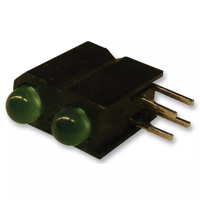 DIALIGHT LED, PCB, 3MM, BI, GRN-GRN, 553-0222F