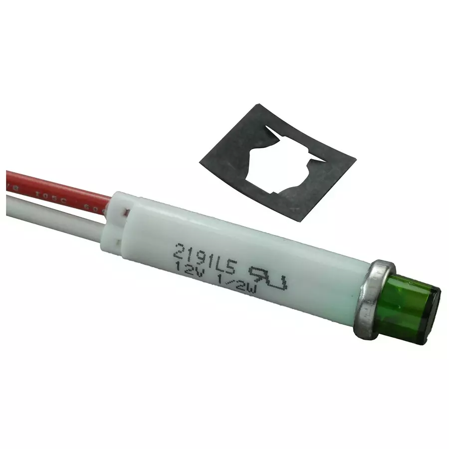 VCC PANEL MOUNT INDICATOR, LED, 7.87MM, GREEN, 12V, 2191L5-12V